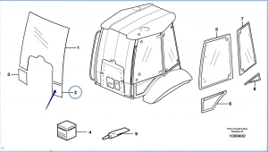 Стекло лобовое нижнее левое (BL61/BL71) VOE11149730